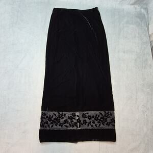 Whimsigoth Velvet Burnout Skirt DarkFairy Witchy Bridgetown Collection 6 Black